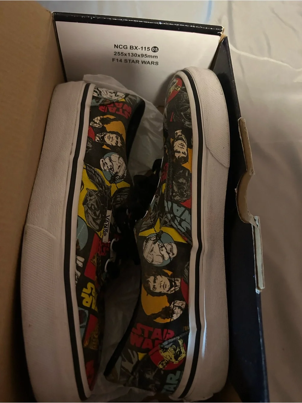 Vans Kids Star Wars Comic Panel Low Top Sneakers - Black, Red, Yellow, Blue